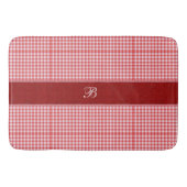 RedCheckered Bath Mat mit anfänglicher Badematte (Vorderseite)