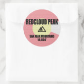 RedCloud Peak Runder Aufkleber (Tasche)
