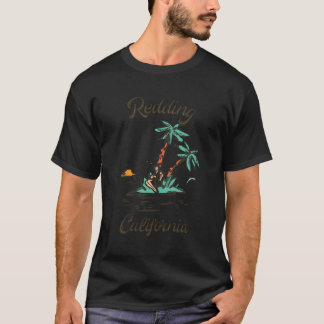 Redding California Tropical Island Beach Vintag T-Shirt