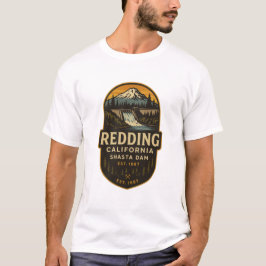 Redding California Vintage Abzeichen – Shasta Dam T-Shirt