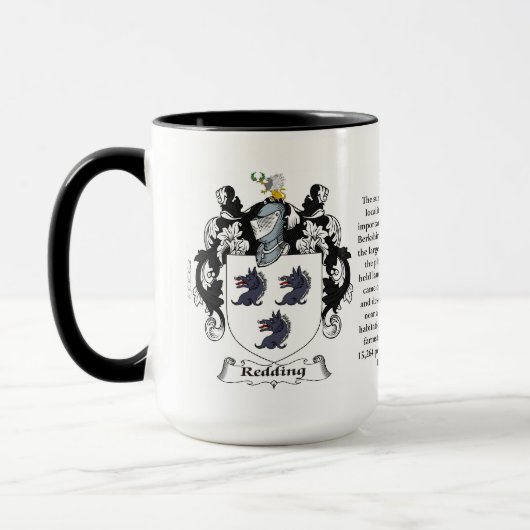 Redding Familien-Wappen Tasse (Links)