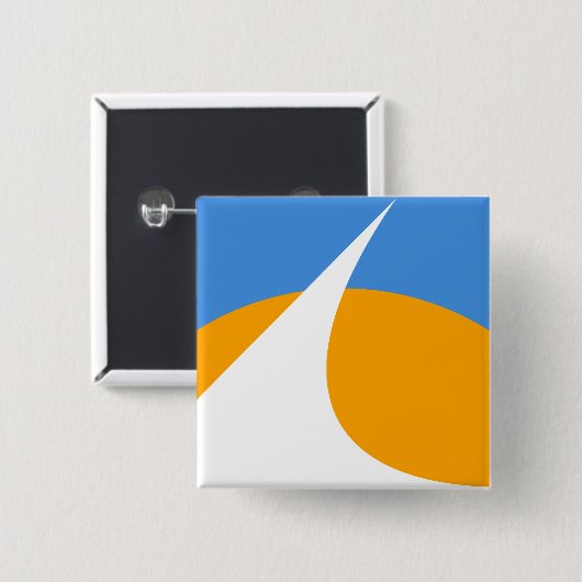 Redding-Flagge, Kalifornien Button (Vorne & Hinten)