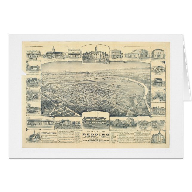 Redding, panoramische Karte CA (1393A) (Vorderseite (Horizontal))