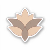 Reddisch Orange, orange Sprache Aufkleber (Vorderseite)