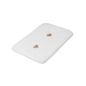 Reddisch Orange, orange Sprache Badematte (Schrägansicht)