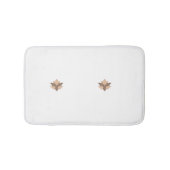 Reddisch Orange, orange Sprache Badematte (Vorderseite)