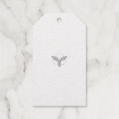 Reddisch Orange, orange Sprache Geschenkanhänger (Rückseite)