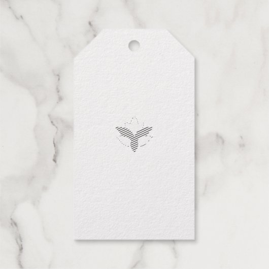 Reddisch Orange, orange Sprache Geschenkanhänger (Rückseite)