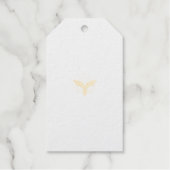 Reddisch Orange, orange Sprache Geschenkanhänger (Vorderseite)