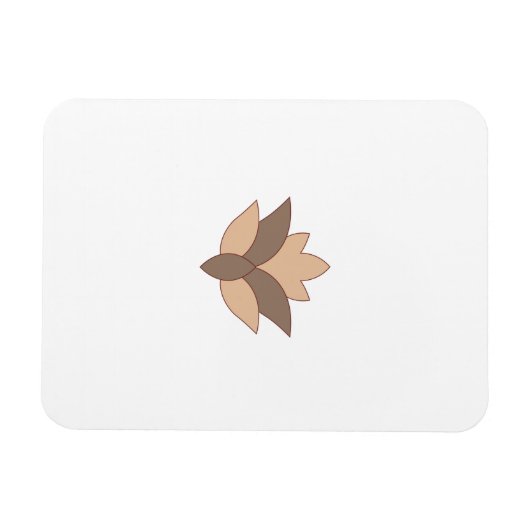 Reddisch Orange, orange Sprache Magnet (Horizontal)