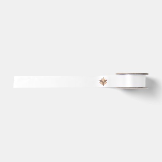 Reddisch Orange, orange Sprache Satinband (Vorderseite)