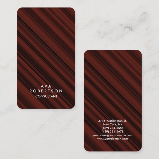 Reddish Brown Creative Consultant Manager Visitenkarte (Vorne/Hinten)