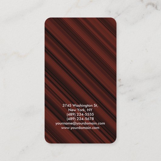 Reddish Brown Creative Consultant Manager Visitenkarte (Rückseite)