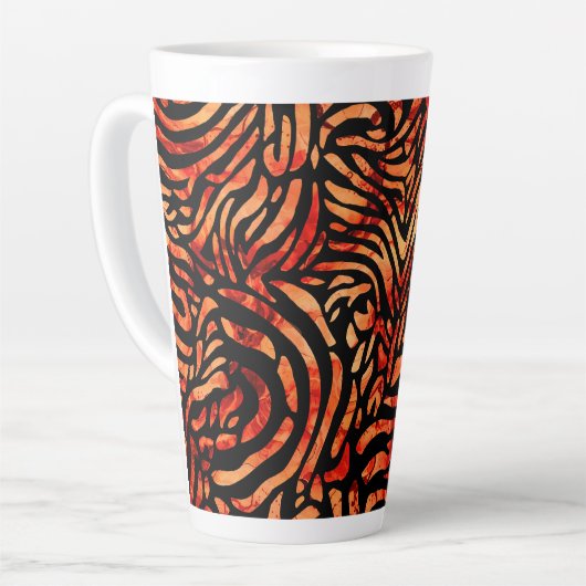 Reddish Brown Zebra Strape Design Milchtasse (Linke Ecke)