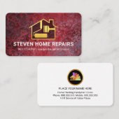 Reddish Grunge Paint Painter Service Visitenkarte (Vorne/Hinten)