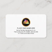 Reddish Grunge Paint Painter Service Visitenkarte (Rückseite)