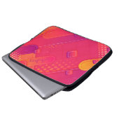 Reddish Halftone Patterns mit Individuelle Name Laptopschutzhülle (Vorne Knopf)