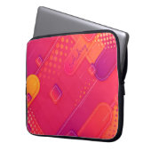 Reddish Halftone Patterns mit Individuelle Name Laptopschutzhülle (Vorderseite Links)