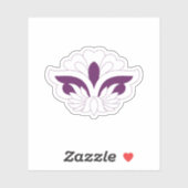 Reddish Magenta dekorativ Aufkleber (Blatt)