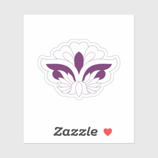 Reddish Magenta dekorativ Aufkleber (Blatt)