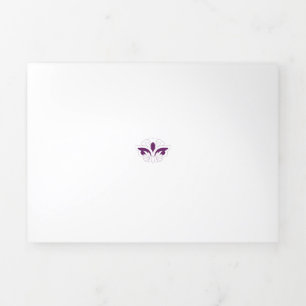 Reddish Magenta dekorativ Dreifach Gefaltete Karte