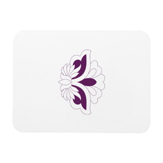 Reddish Magenta dekorativ Magnet (Horizontal)