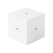 Reddish Magenta dekorativ Würfel (Rückseite Schrägansicht)