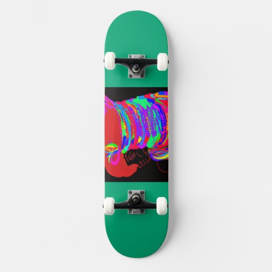 Reddish-Orange Fox Warrior Princess Skateboard (Vorderseite)