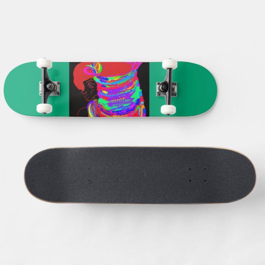 Reddish-Orange Fox Warrior Princess Skateboard (Horizontal)