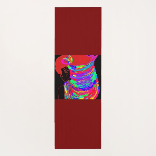 Reddish-Orange Fox Warrior Princess Two-Toned Yogamatte (Rückseite)