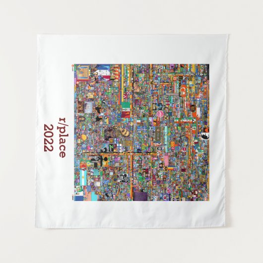 Reddit r/place final  wandteppich (Vorderseite (Horizontal))