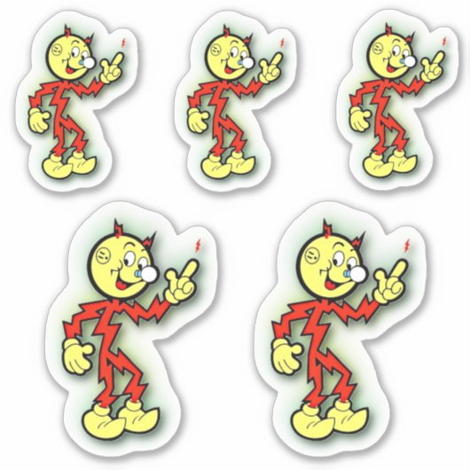 Reddy Kilowatt 5 Up Aufkleber (Vorderseite)