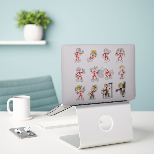 Reddy Kilowatt Aufkleber (Laptop auf Schreibtisch)