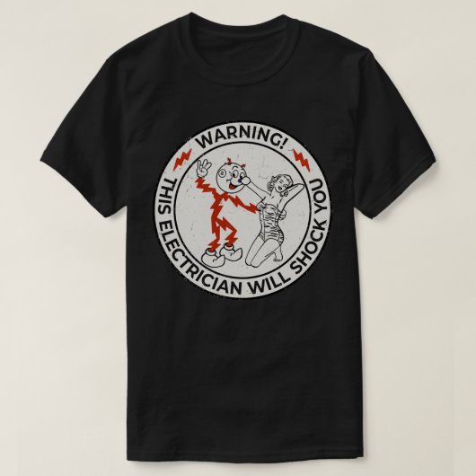 Reddy Kilowatt dieser Elektriker wird Sie schockie T-Shirt (Design vorne)