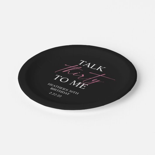 Rede 30 mit Me Décor Pappteller (Schrägansicht)