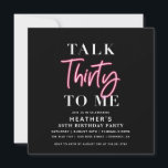 Rede 30 mit mir 30. Geburtstag Party Square Einladung<br><div class="desc">Rede 30 zu mir 30. Geburtstag Party Einladungen Minimalistisch neutrale rosa 40 h Geburtstagsparty 30. Geburtstag Party Einladung | Erwachsene Einladungen zum Geburtstag | Moderne 30. Einladungen | Geburtstagsfeier</div>