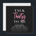 Rede 30 mit mir 30. Geburtstag Party Square Einladung<br><div class="desc">Rede 30 zu mir 30. Geburtstag Party Einladungen Minimalistisch neutrale rosa 40 h Geburtstagsparty 30. Geburtstag Party Einladung | Erwachsene Einladungen zum Geburtstag | Moderne 30. Einladungen | Geburtstagsfeier</div>