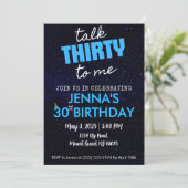 Rede 30 mit mir Geburtstagsparty Einladung (Stehend Vorderseite)