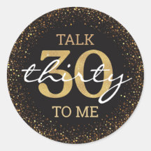 Rede 30 mit mir Geburtstagsparty Gold schwarze Gli