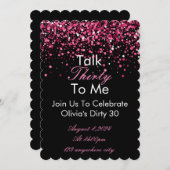 Rede 30 mit mir zum Geburtstag Einladung (Vorne/Hinten)