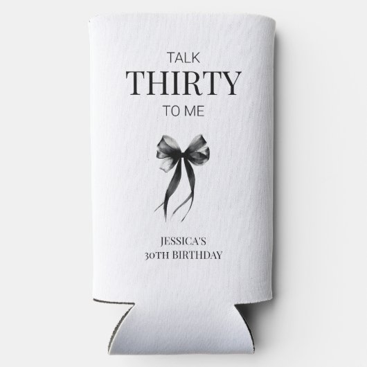 Rede dreißig Minimalistisch Black Simple Selters Dosenkühler (Rückseite)