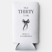 Rede dreißig Minimalistisch Black Simple Selters Dosenkühler (Vorderseite)