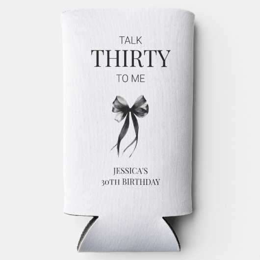 Rede dreißig Minimalistisch Black Simple Selters Dosenkühler (Vorderseite)