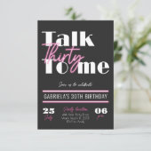 Rede dreissig mit meiner Party Einladung (Stehend Vorderseite)