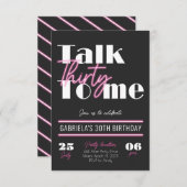 Rede dreissig mit meiner Party Einladung (Vorne/Hinten)