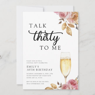 Rede dreißig mit mir, 30. Geburtstag Party Einladung