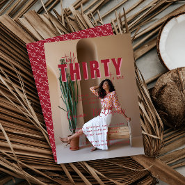 Rede dreißig mit mir | 30. Geburtstag Party Foto Einladung