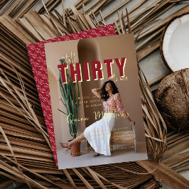 Rede dreißig mit mir | 30. Geburtstag Party Foto Folieneinladung