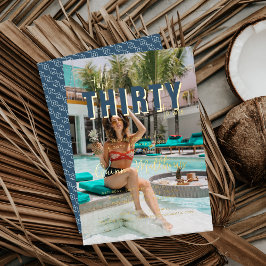 Rede dreißig mit mir | 30. Geburtstag Party Foto Folieneinladung