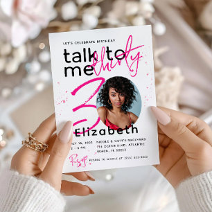 Rede dreißig mit mir, 30. Geburtstagskarte Einladung